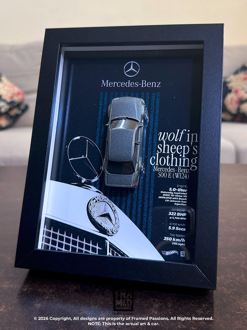 Thumbnail: Mercedes-Benz 500 E Diecast Car Art Frame