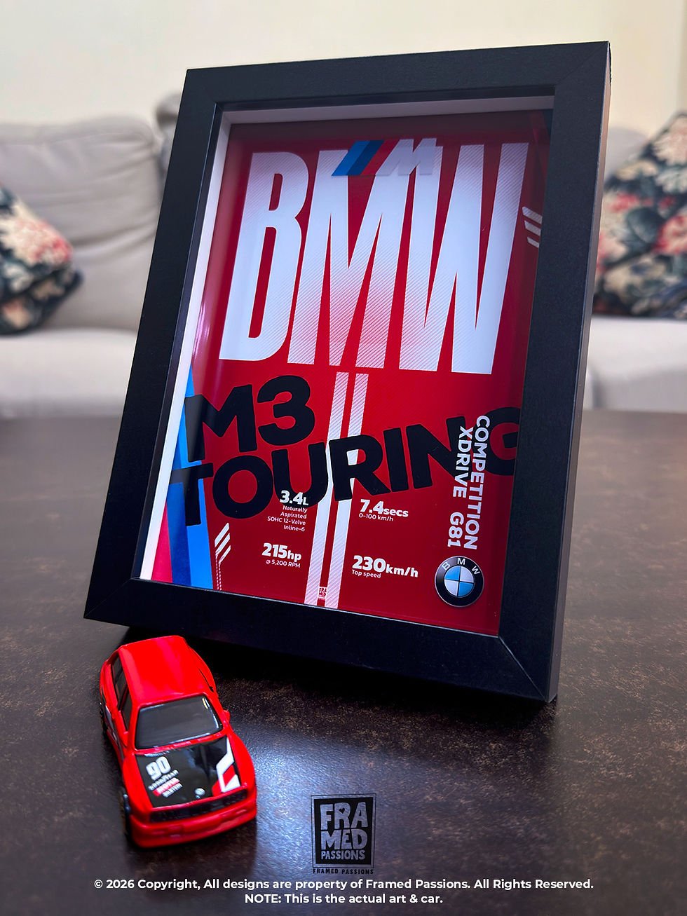 Thumbnail: BMW M3 Wagon Diecast Car Art Frame