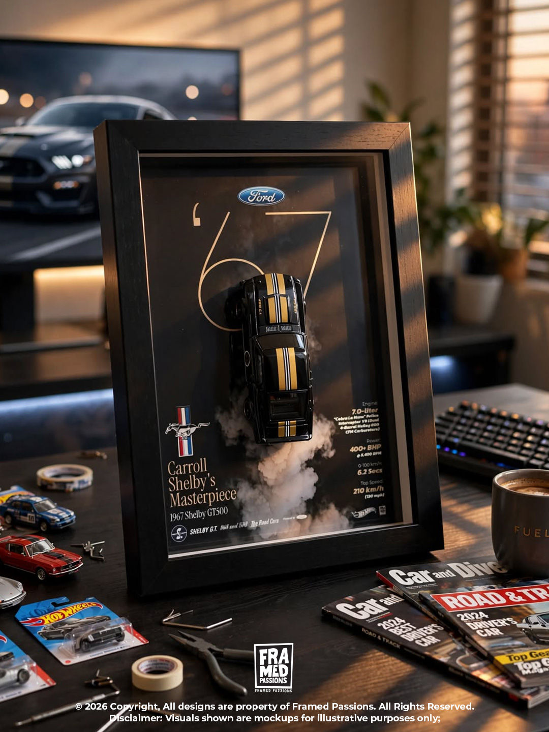 1967 Shelby GT500 Diecast Car Art Frame