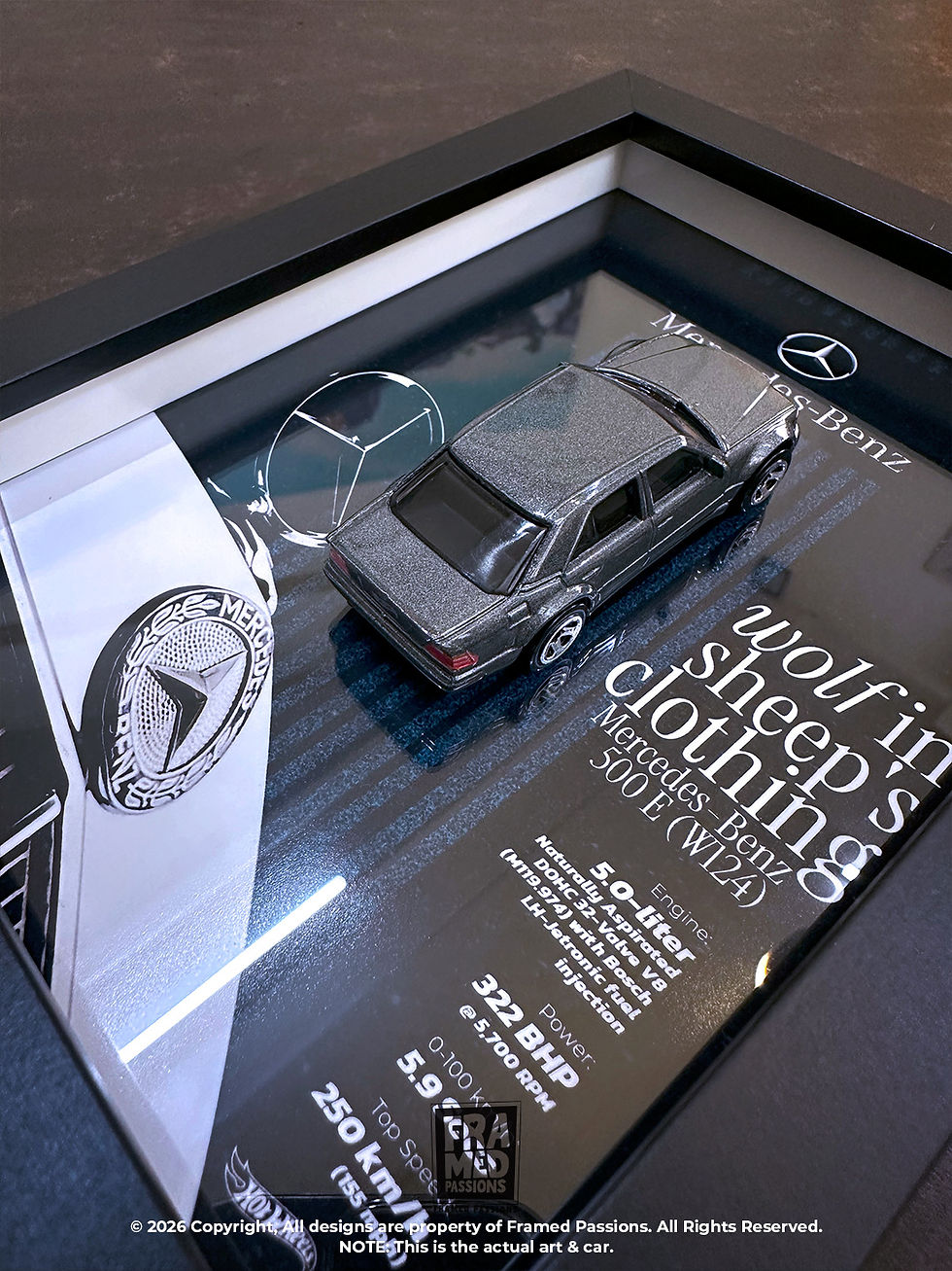 Thumbnail: Mercedes-Benz 500 E Diecast Car Art Frame