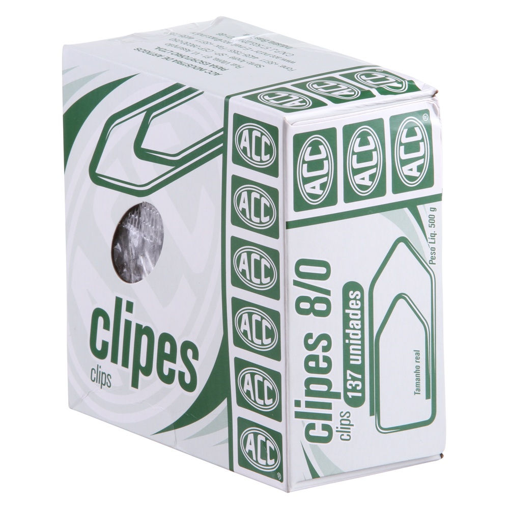 Clips 8/0 com 137Unidades 500g ACC