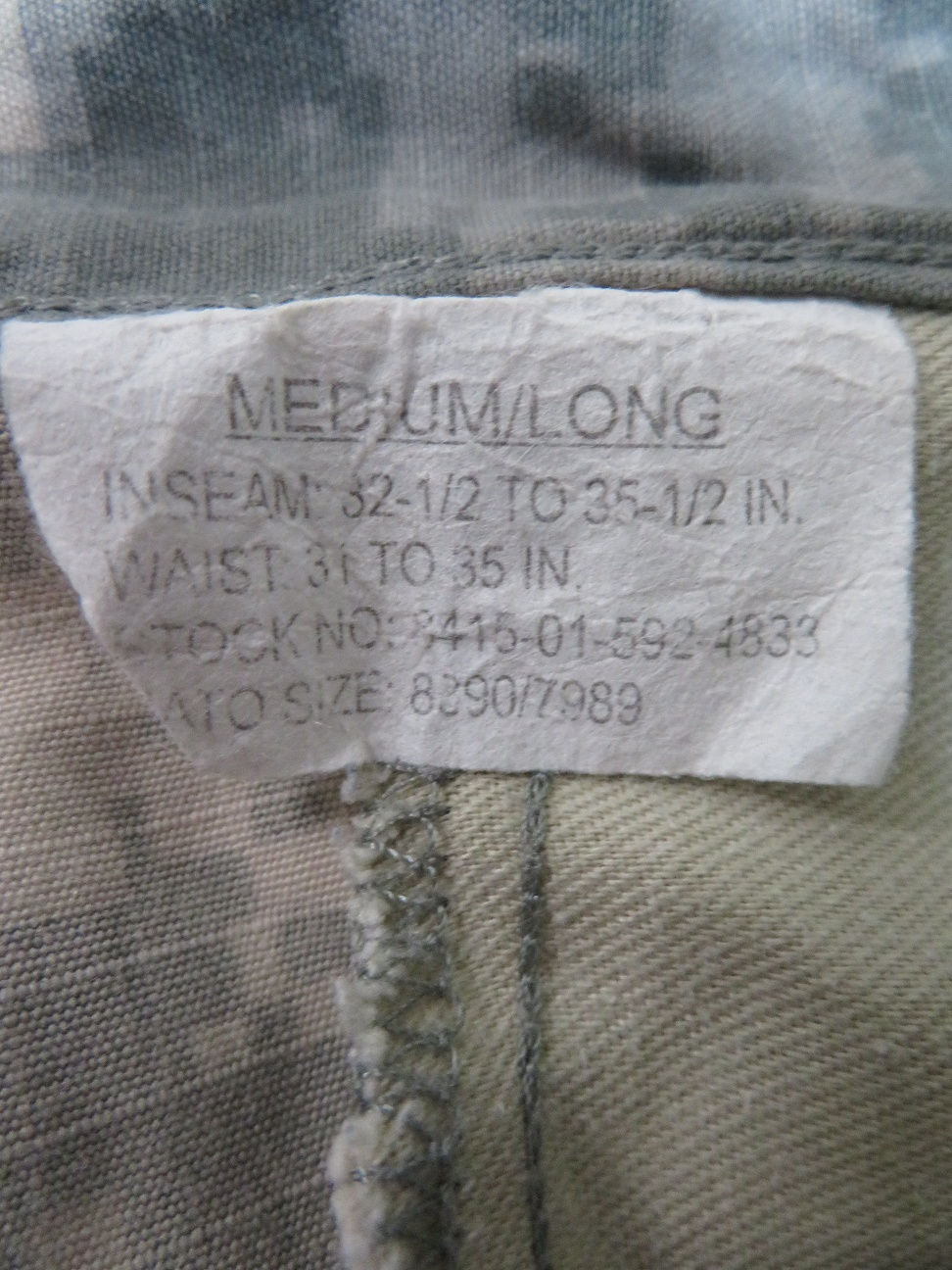 サムネイル： ACU パンツ M-L 2011年 USED【AT066】