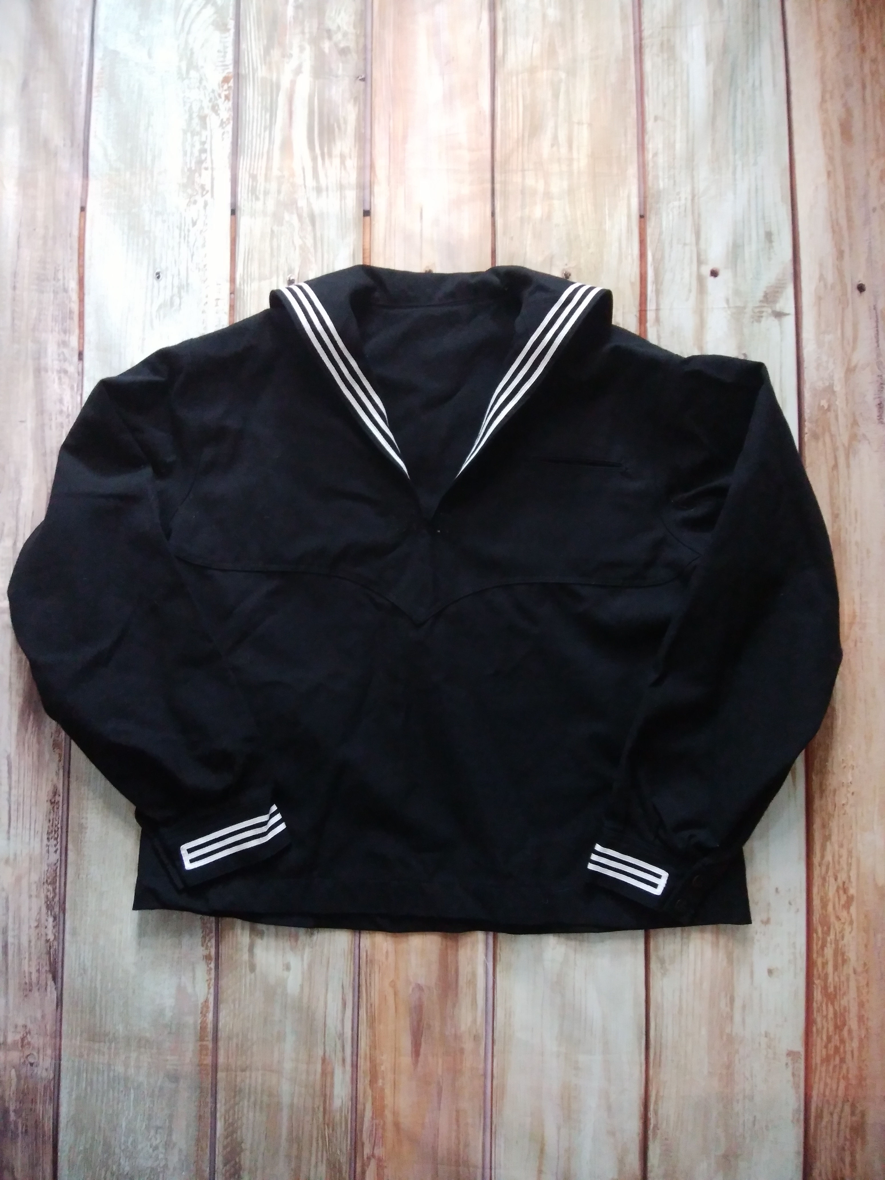 U.S.NAVY セーラー黒  size48R 1983年 USED【N498】