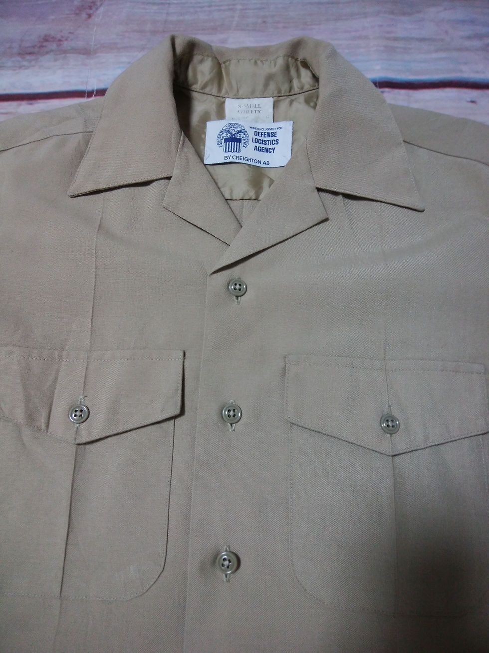 サムネイル： U.S.NAVY サービスドレスシャツ sizeXS 2013年 USED【N604】