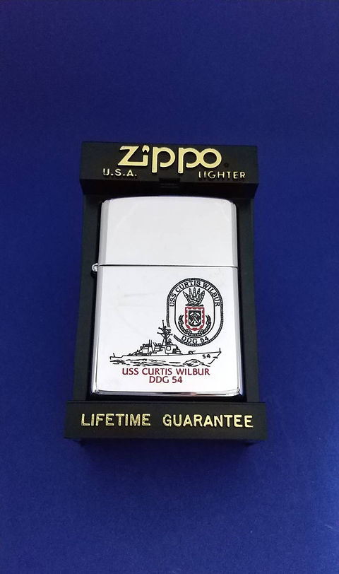 U.S.NAVY ZIPPO DDG-54 USS CURTIS WILBUR 1995年 未使用 【Z075 