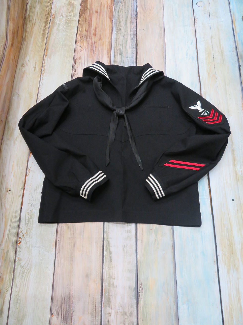 U.S.NAVY セーラー黒 size48R 2011年 USED【N200】