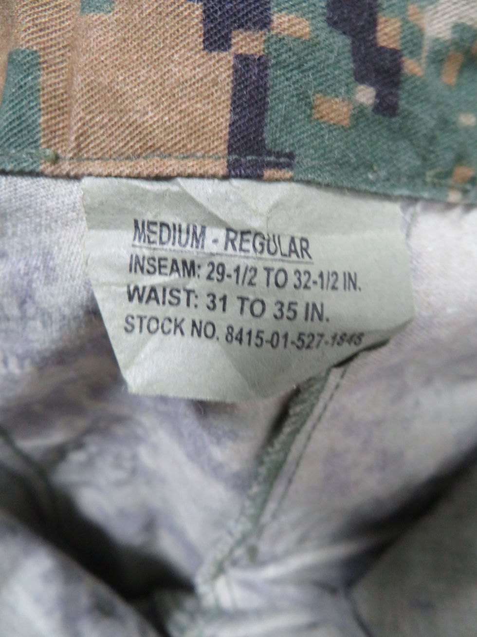 サムネイル： MARPAT WOODLAND パンツ M-S 2006年 USED【MWT046】