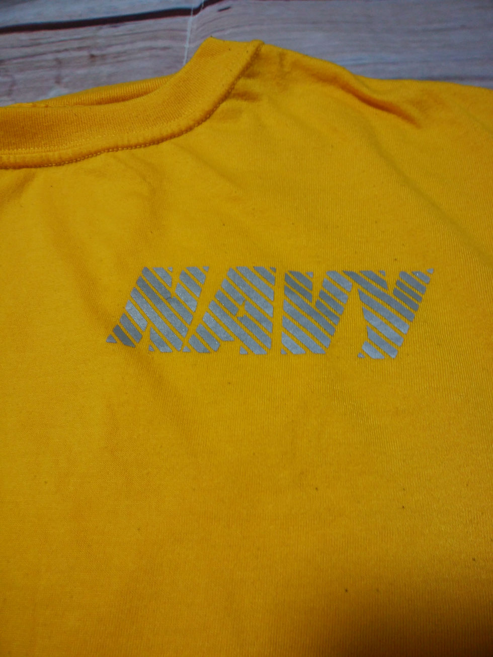 サムネイル： U.S.NAVY トレーニングシャツ 半袖 sizeL USED【N554】
