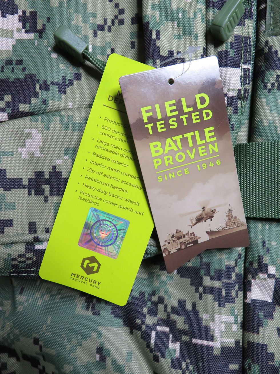 サムネイル： U.S.NAVY NWU TYPEⅢ 特大コンテナバッグ  未使用【B006】