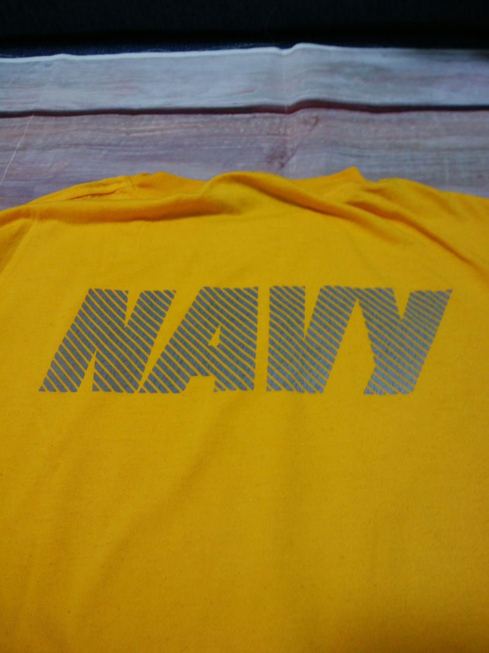 サムネイル： U.S.NAVY トレーニングシャツ 半袖 sizeM USED【N556】