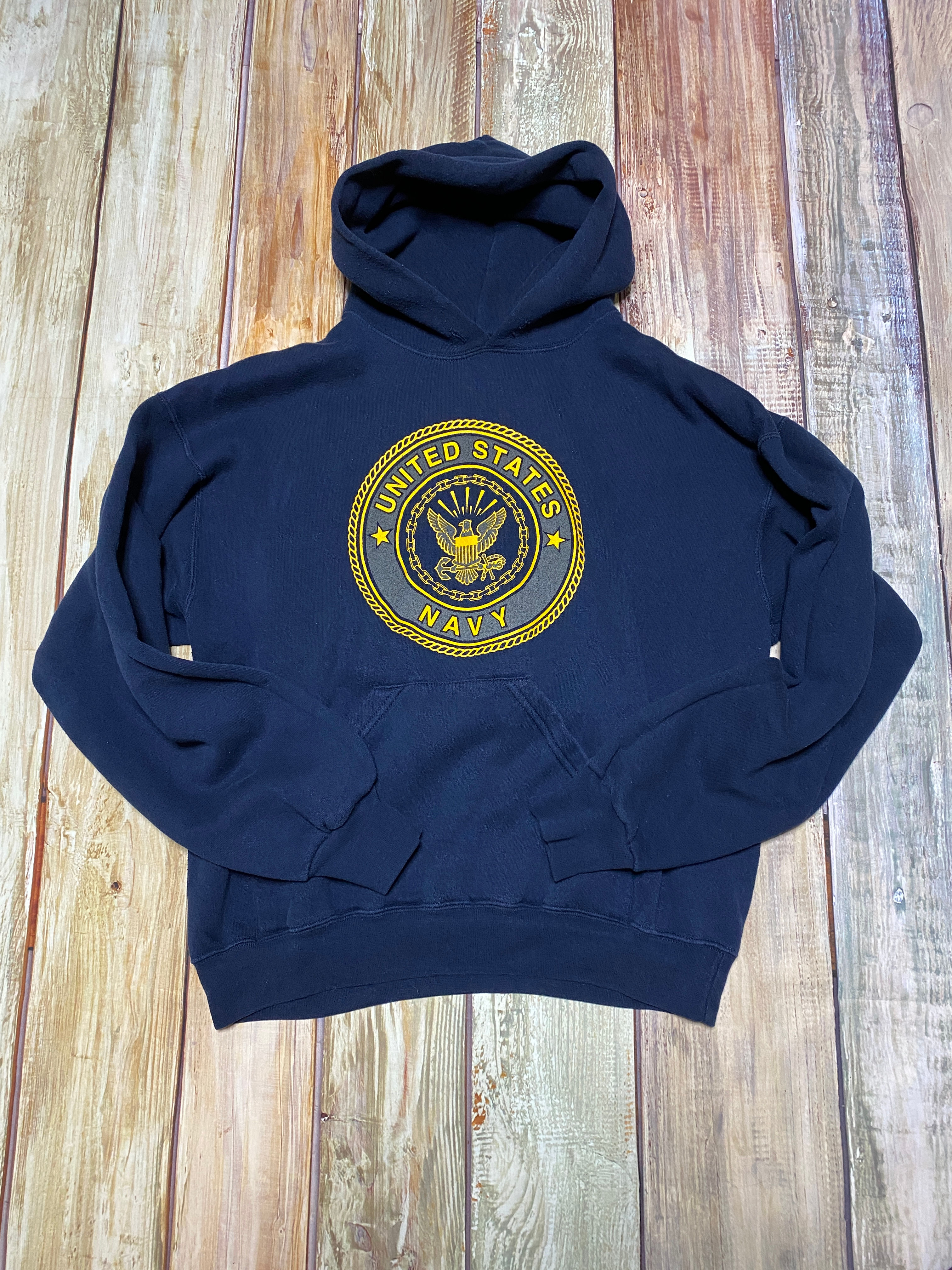 U.S.NAVY 旧型スウェットパーカー  sizeL  USED【N240】