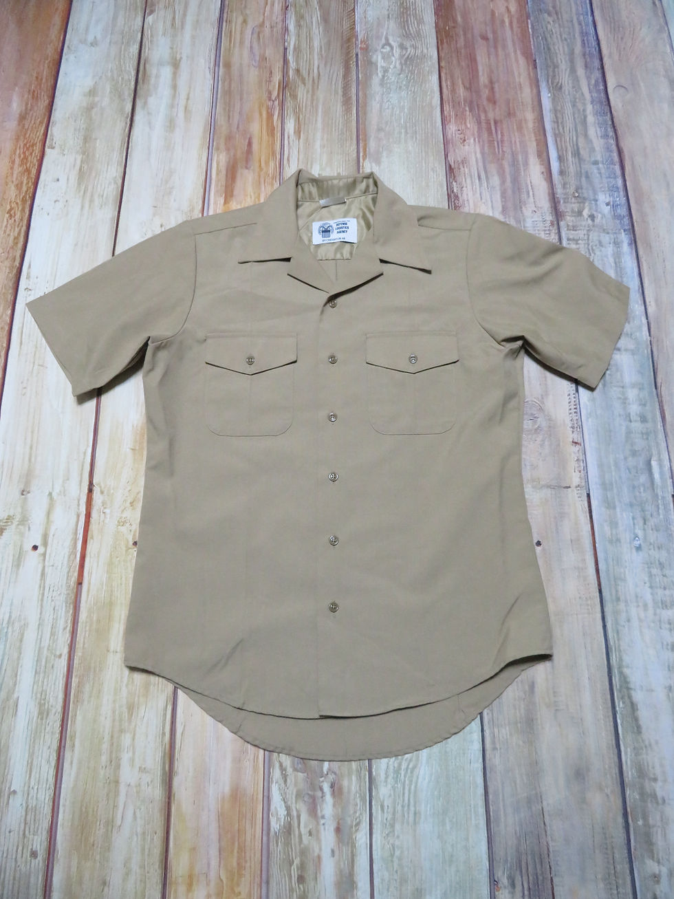 U.S.NAVY サービスドレスシャツ sizeM 2018年 USED【N342】