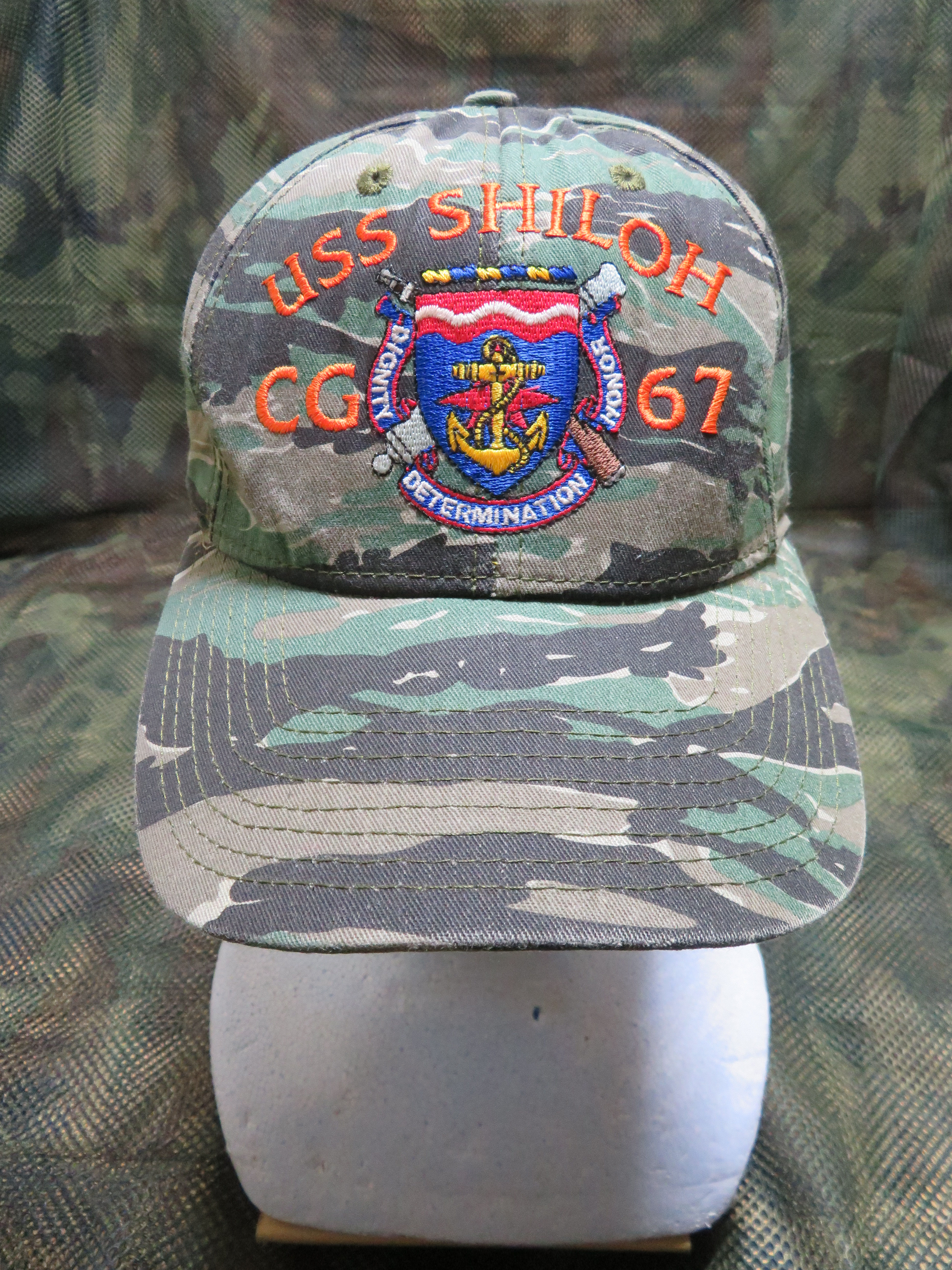 U.S.NAVY CAP "USS SHILOH CG-67" USED 【N128】