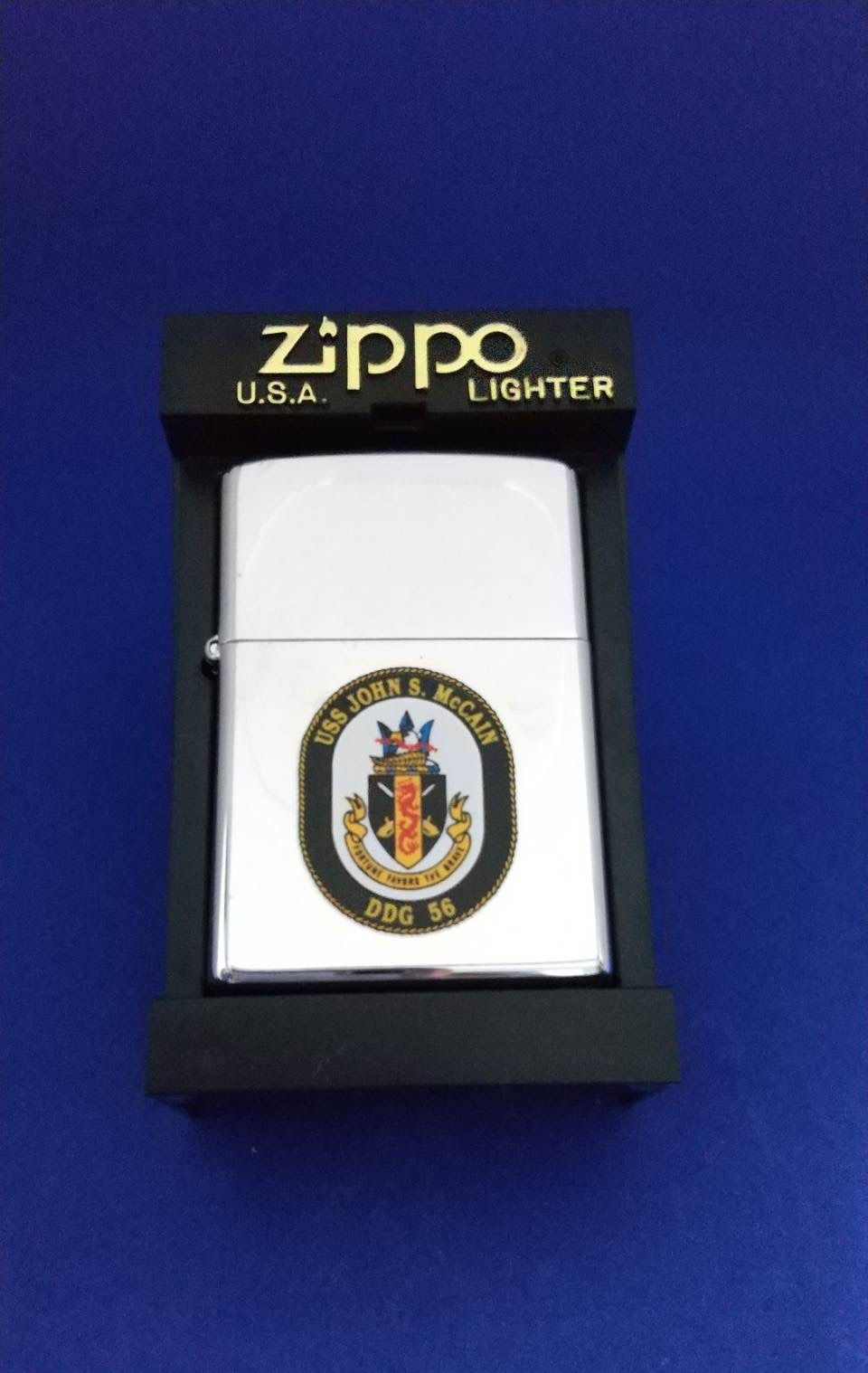 U.S.NAVY ZIPPO DDG-56 USS JOHN S. McCAIN 2000年 未使用 【Z076】