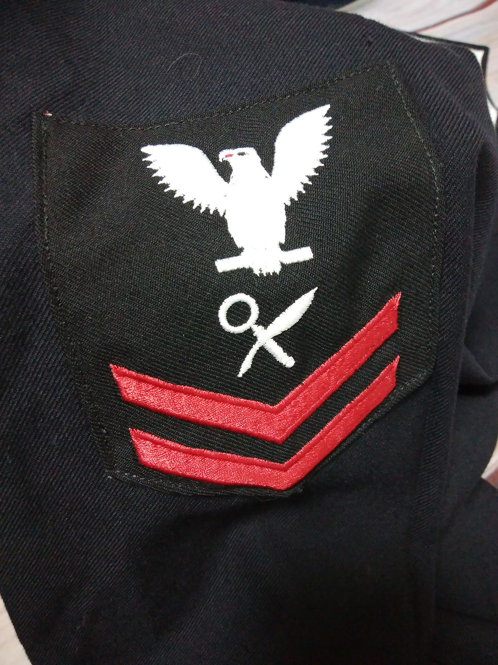 サムネイル： U.S.NAVY セーラー黒  size42L 2012年 USED【N600】