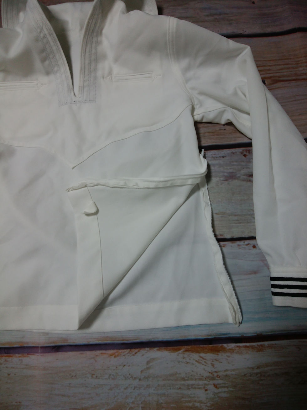 サムネイル： U.S.NAVY  新型セーラー白  size8MP  2017年 USED【N545】