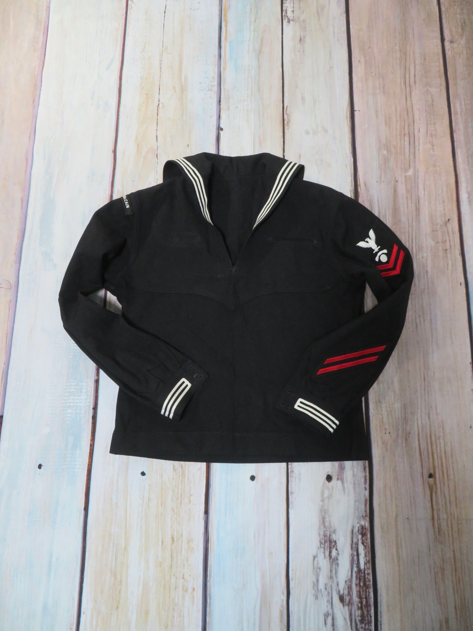 U.S.NAVY セーラー黒  size42R 2011年 USED【N438】