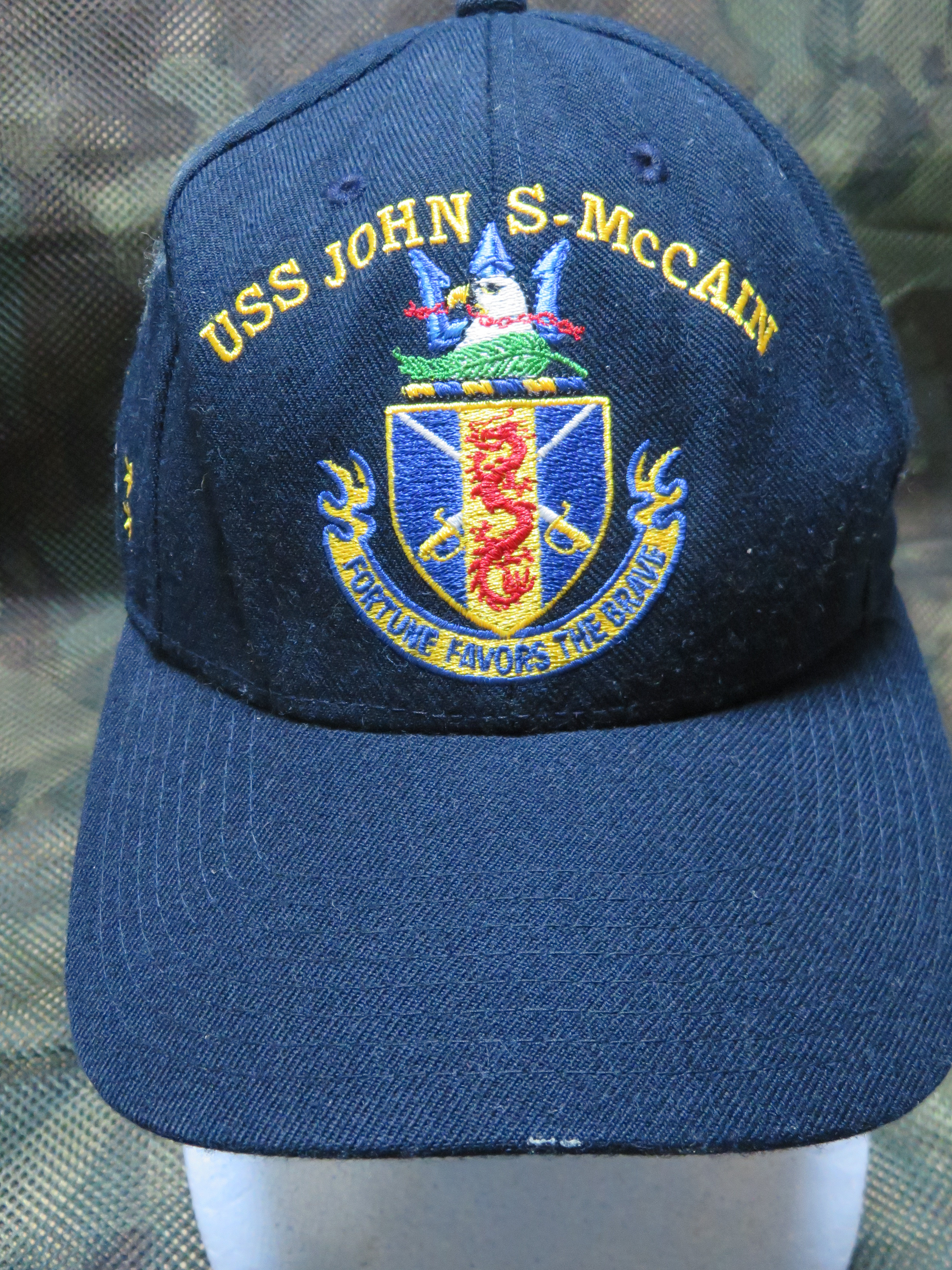 U.S.NAVY CAP "USS JOHN S. McCAIN DDG-56" USED  【N103】