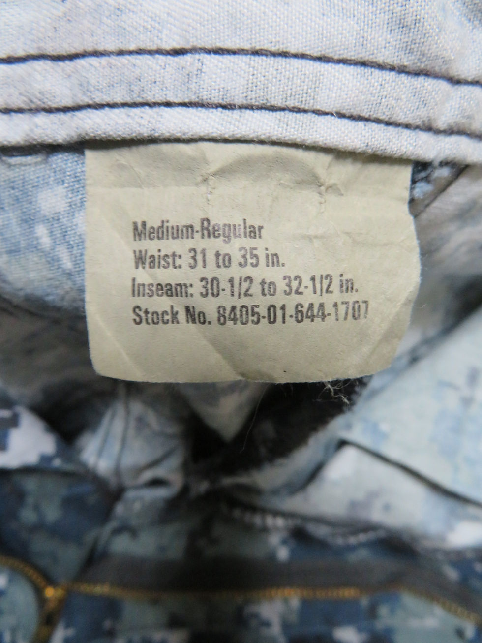 サムネイル： NWU TYPE Ⅰ パンツ M-R  2012年 USED【NT173】