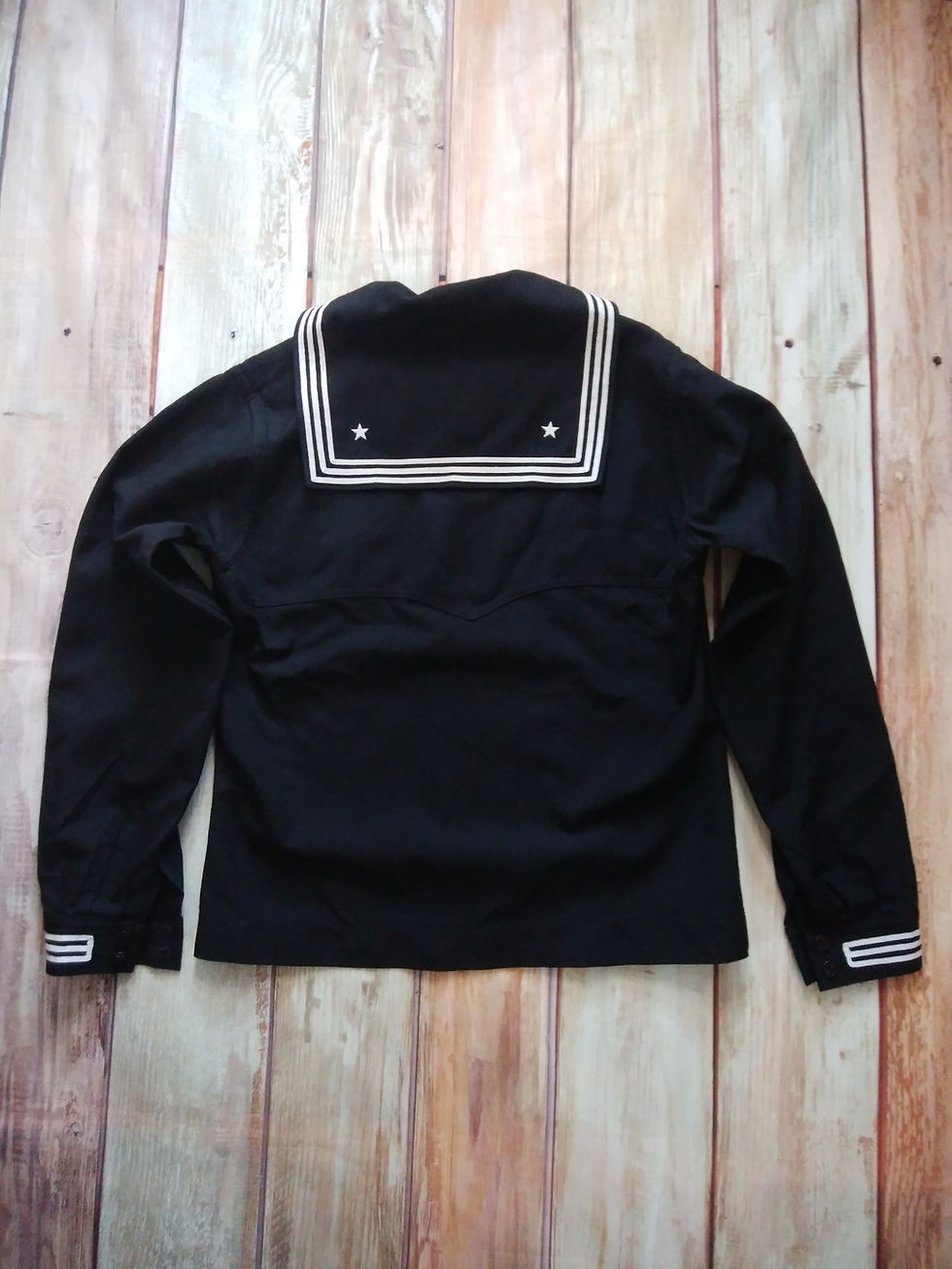 サムネイル： U.S.NAVY セーラー黒  size44L 2003年 USED【N497】