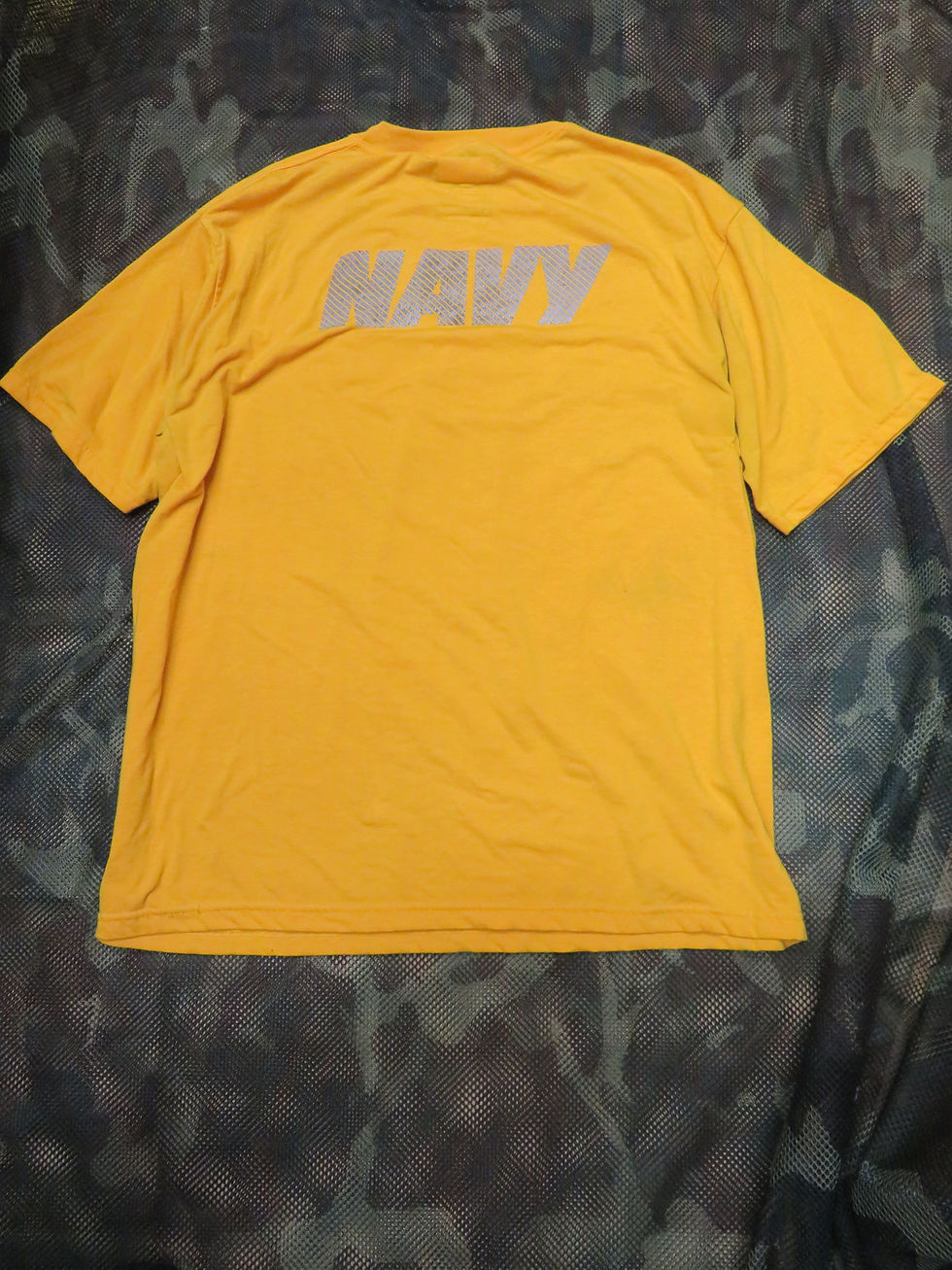サムネイル： U.S.NAVY トレーニングシャツ 半袖 sizeL USED【N165】