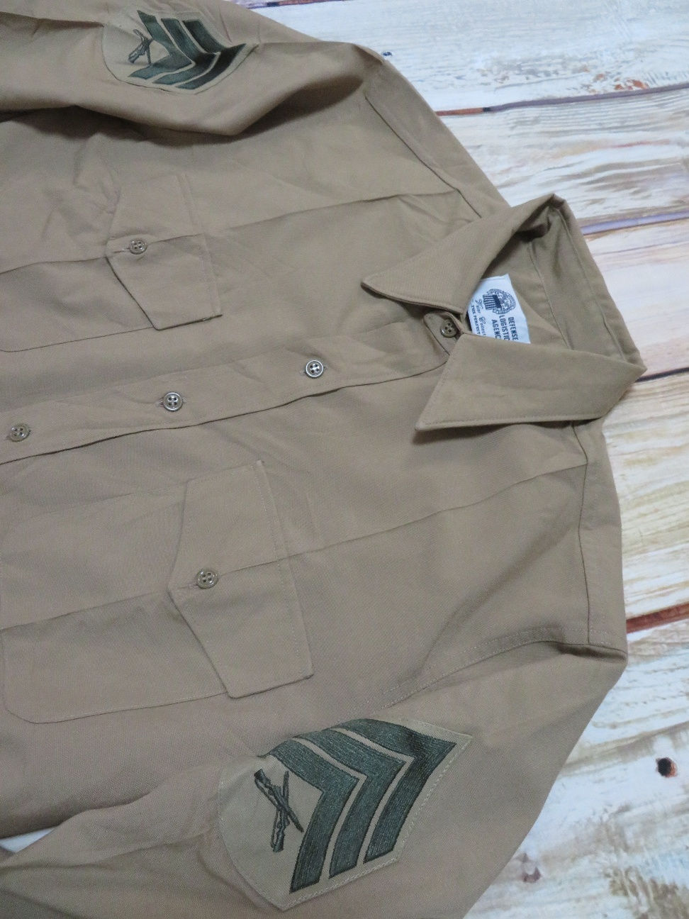 サムネイル： U.S.MARINE CORPS M-1 ロングスリーブシャツ size16-1/2  2011年 USED【OS006】