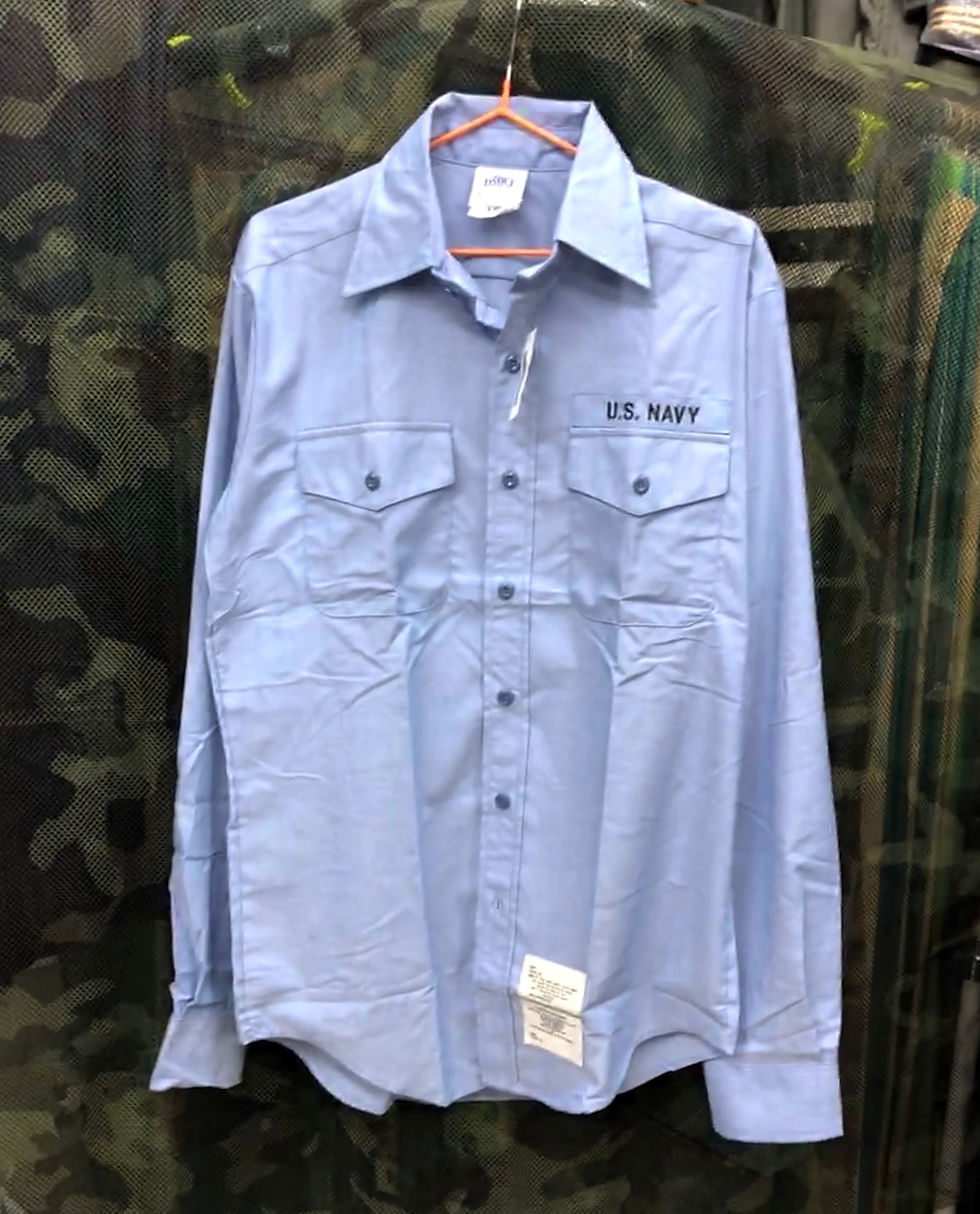 U.S.NAVYユーティリティーシャツ長袖 90s デッドストック