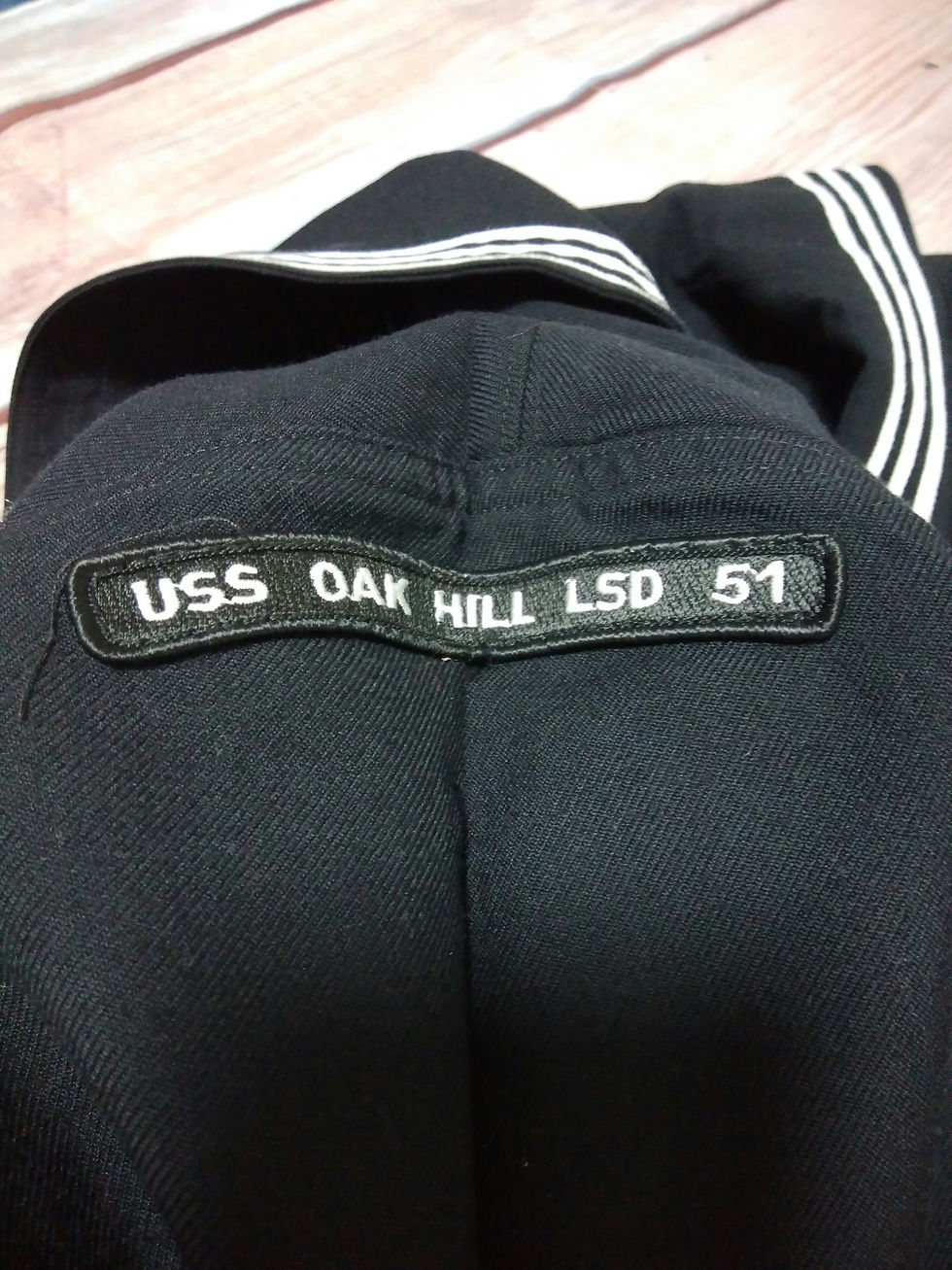 サムネイル： U.S.NAVY セーラー黒  size40L 2012年 USED【N599】