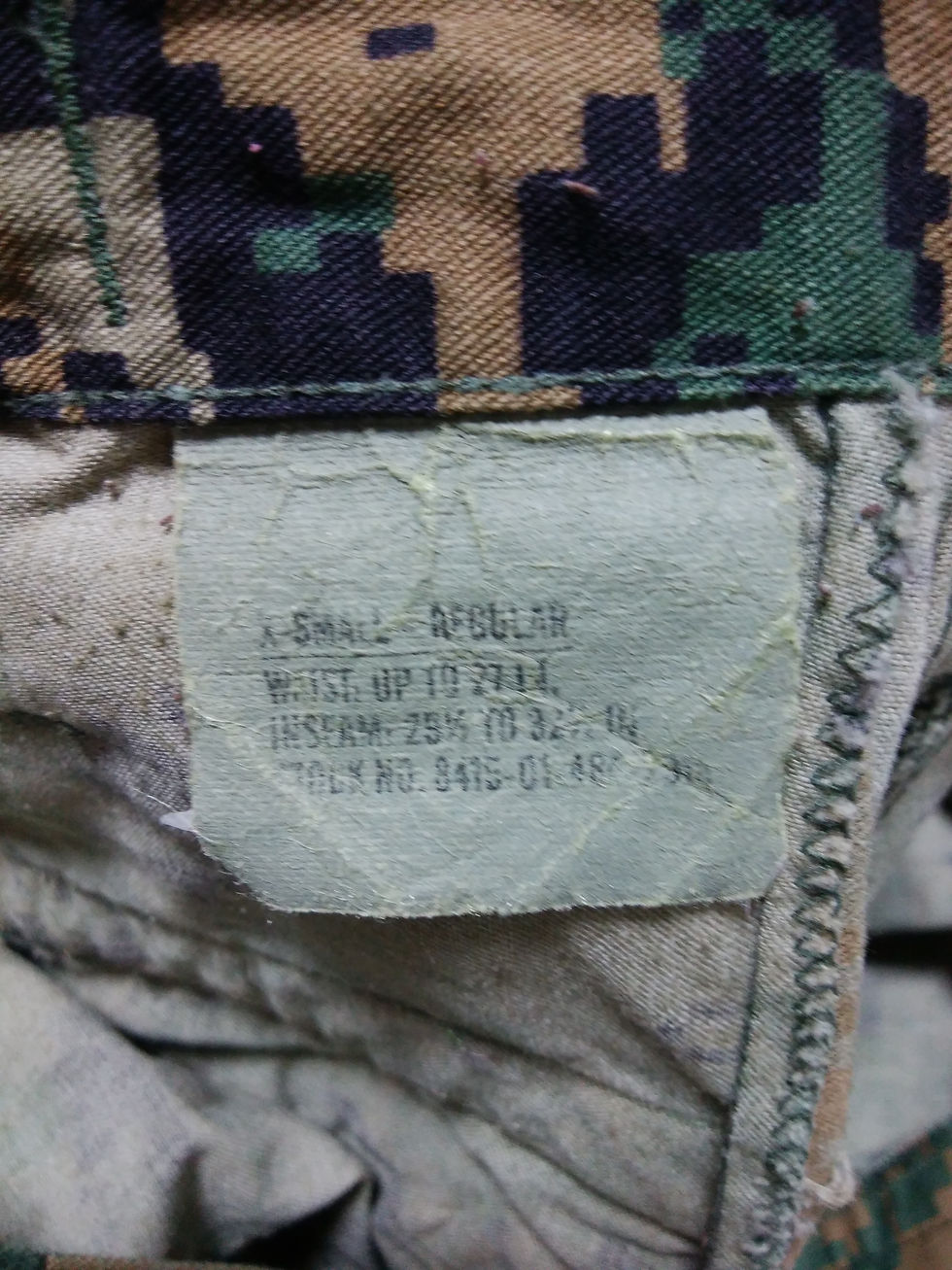 サムネイル： MARPAT WOODLAND パンツ XS-R  2004年 USED【MWT057】