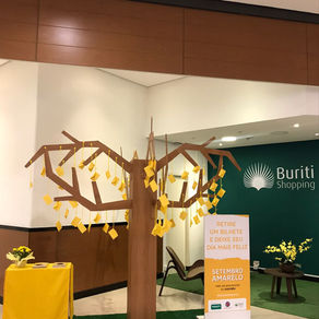 Buriti Guará monta árvore com mensagens de esperança para o Setembro Amarelo