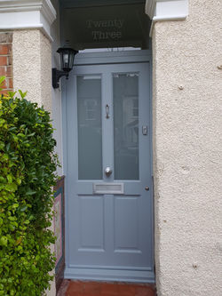 customised and spray painted doors