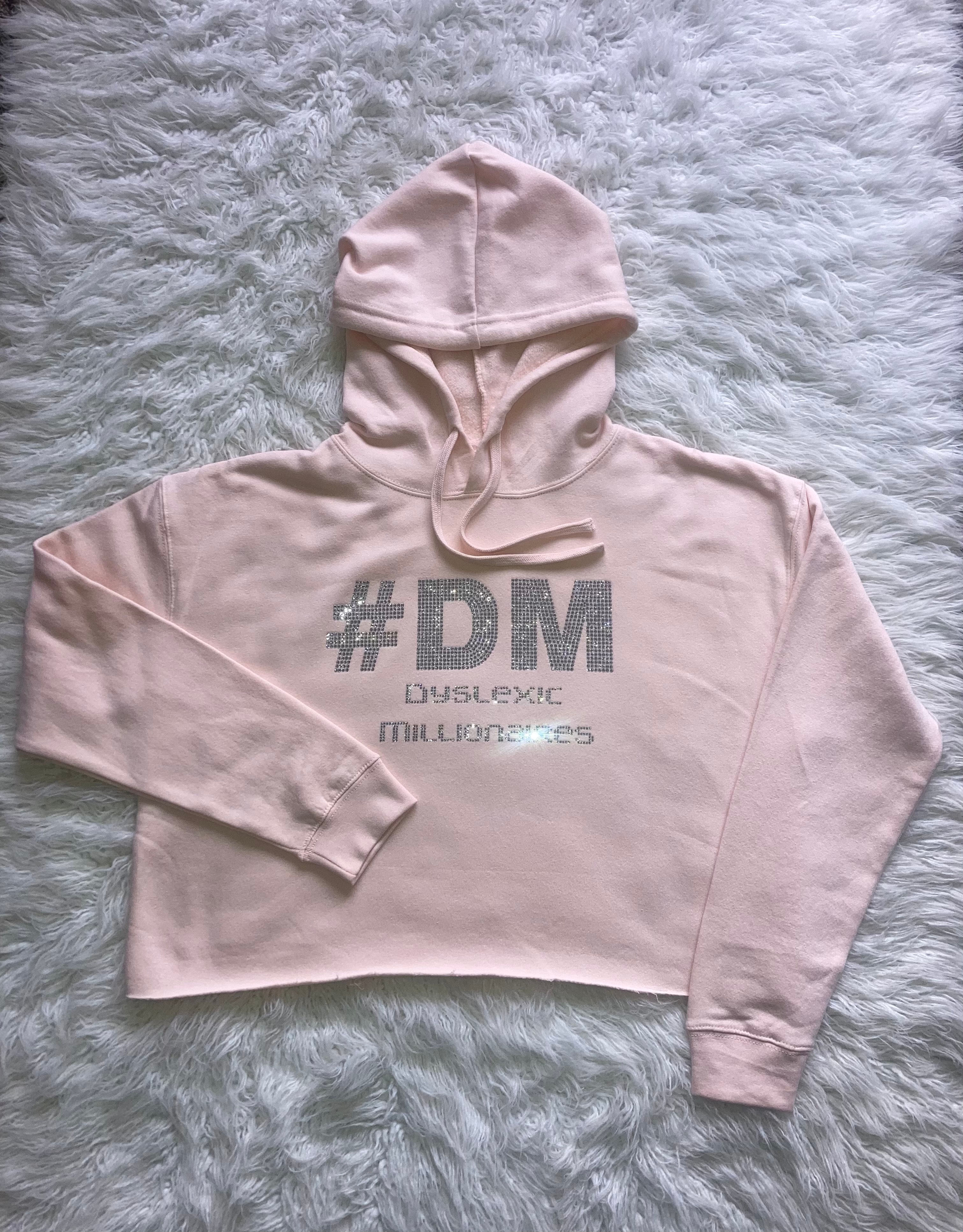 #DM Pink Crop Top Hoodie