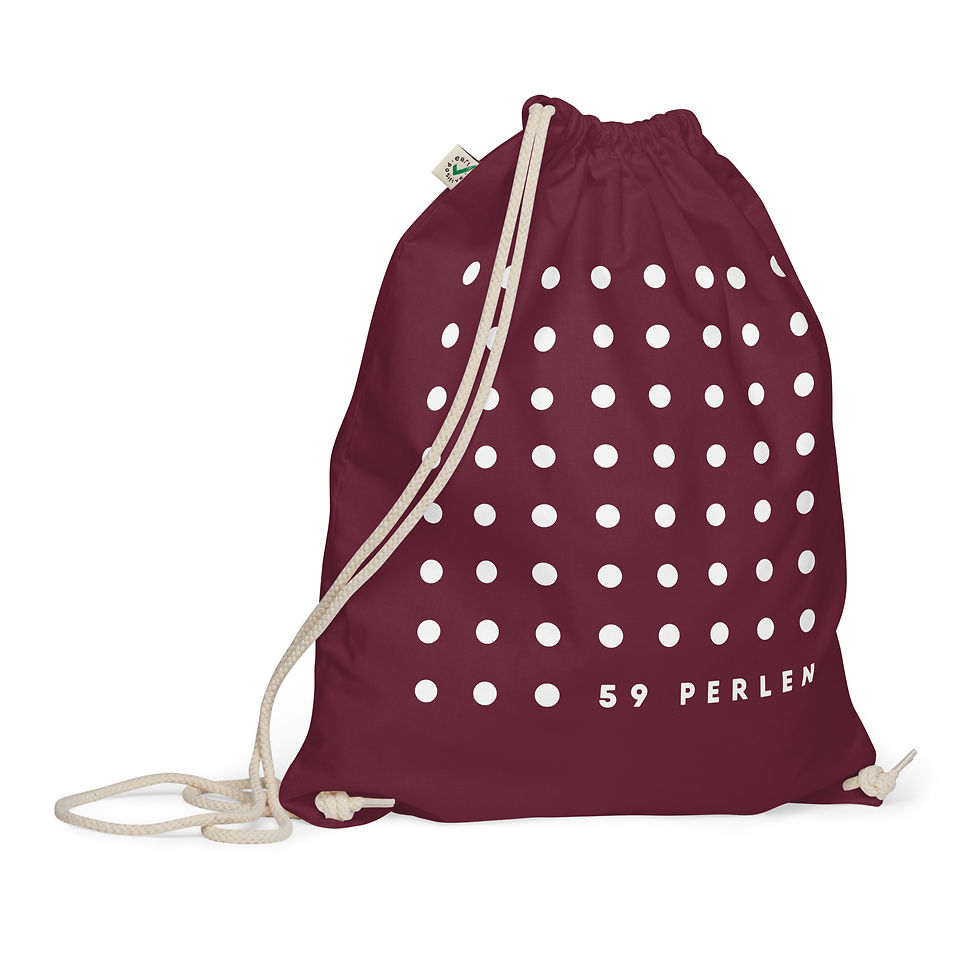Thumbnail: Organic cotton drawstring bag "59 Perlen"