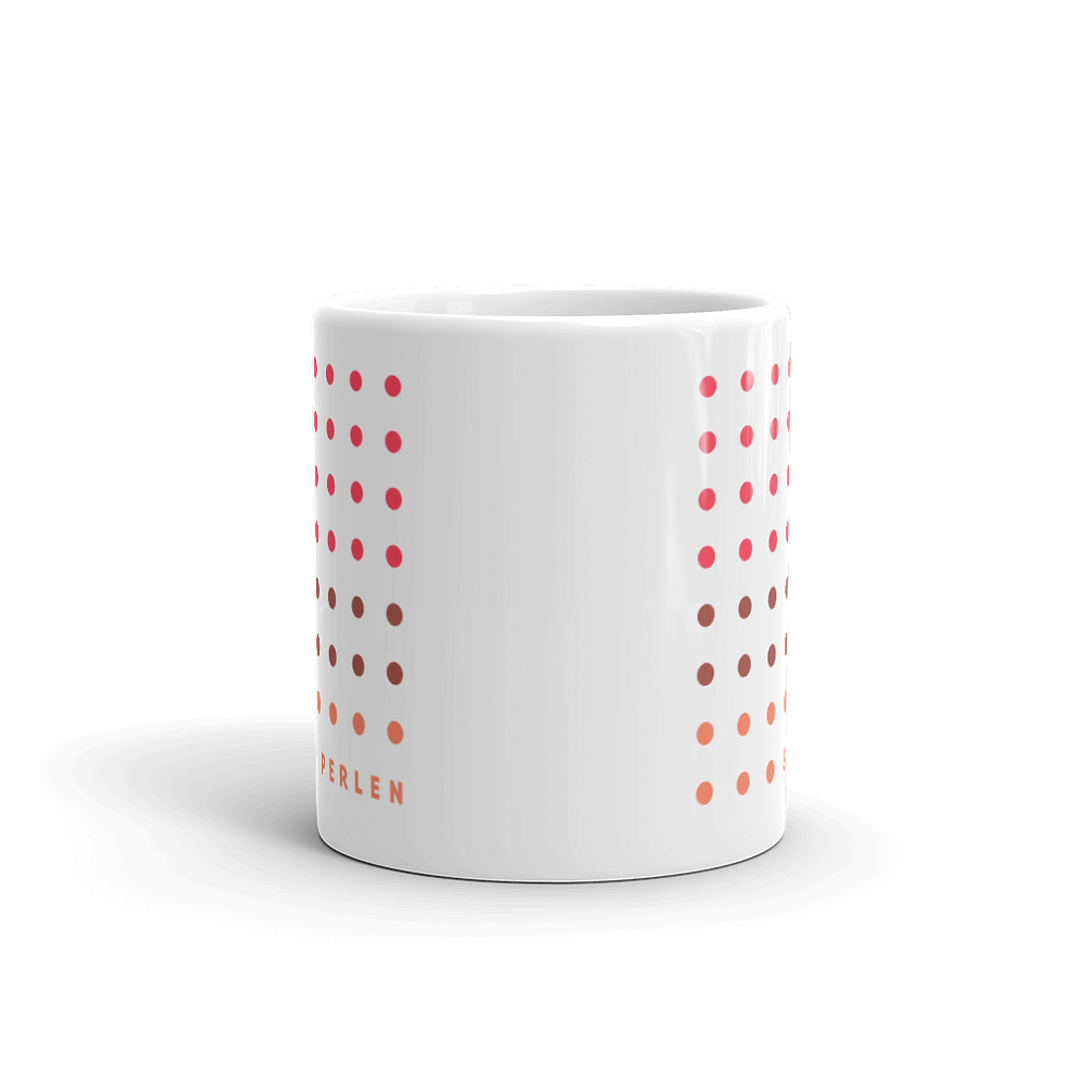 Thumbnail: White glossy mug "59 Perlen"