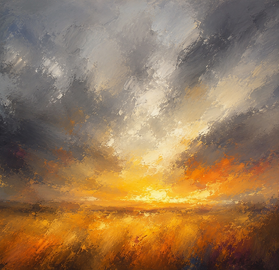 Atmospheric Abstract Landscape - Acrylic on Canvas