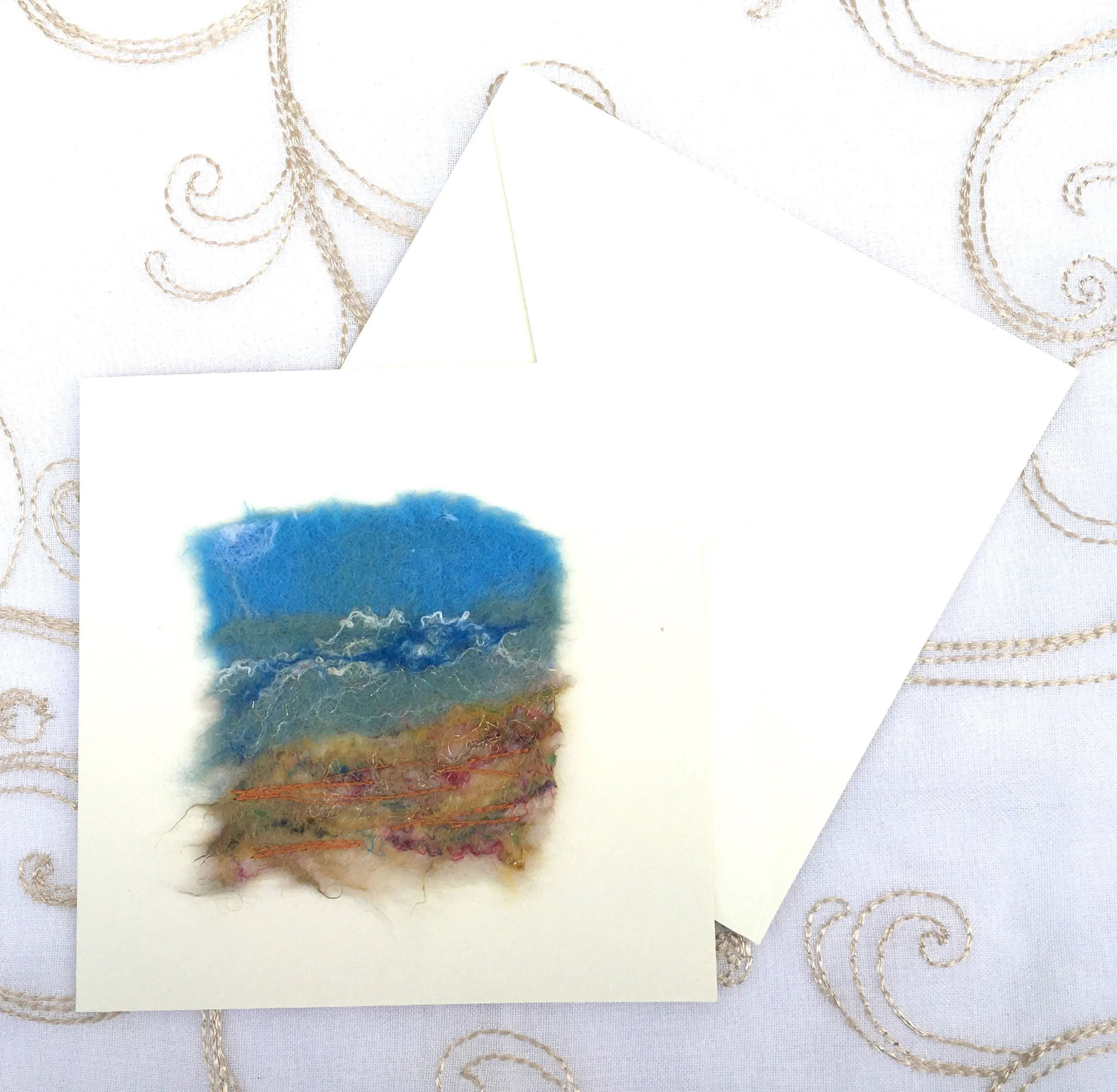 Felted Seascape Card