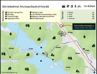 Old Railbed Trail, Airy Loop (South of Highway 60)