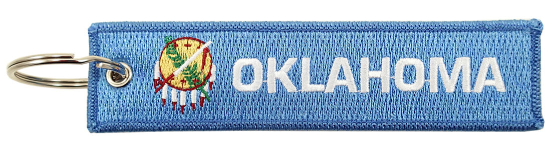 Key Chain, Embroidered, OKLAHOMA