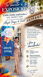 Invitación a la exposición de Alayde en el Ayuntamiento de Plankstadt
