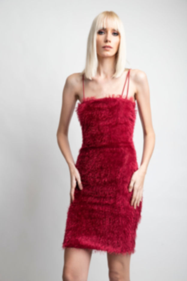 V - Fringe Slip Dress