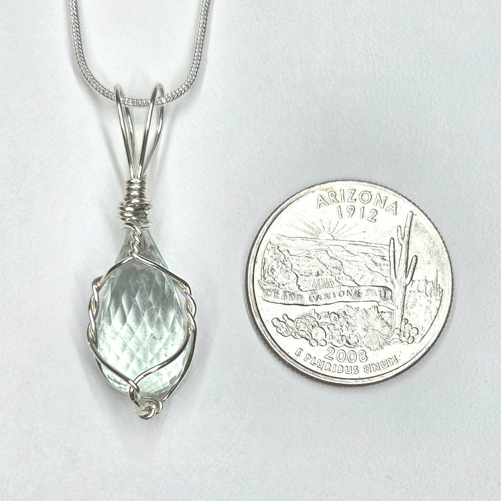 Thumbnail: Prasiolite teardrop - faceted 