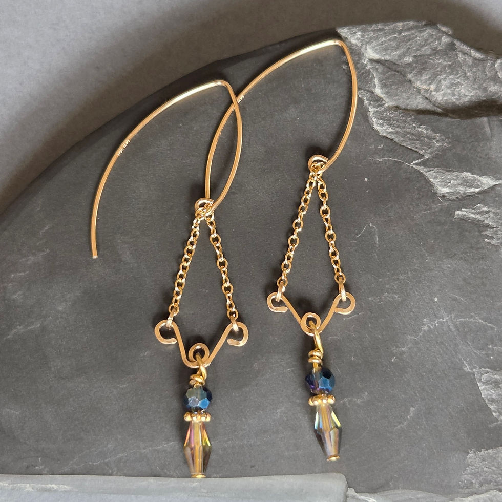 Thumbnail: Green and Blue Crystal Dangles