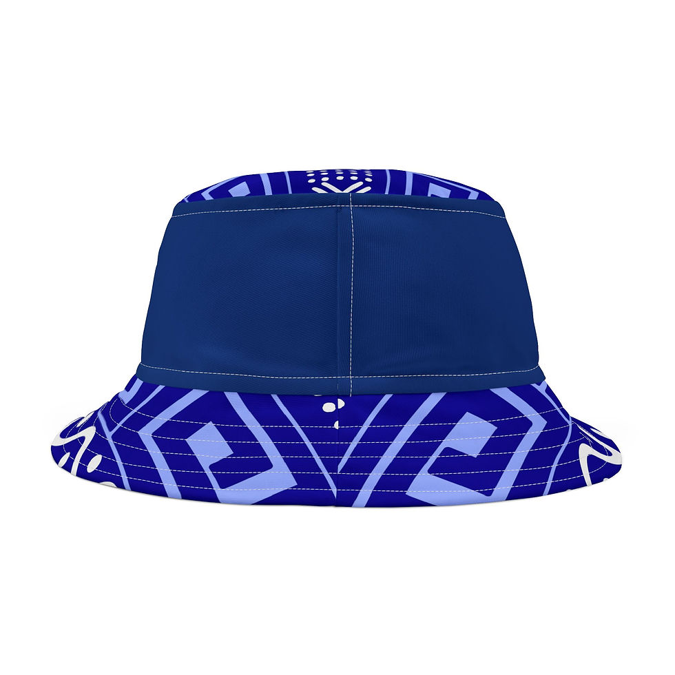 Thumbnail: Black and Wanderlust™ brand "CROWNED" Bucket Hat 
