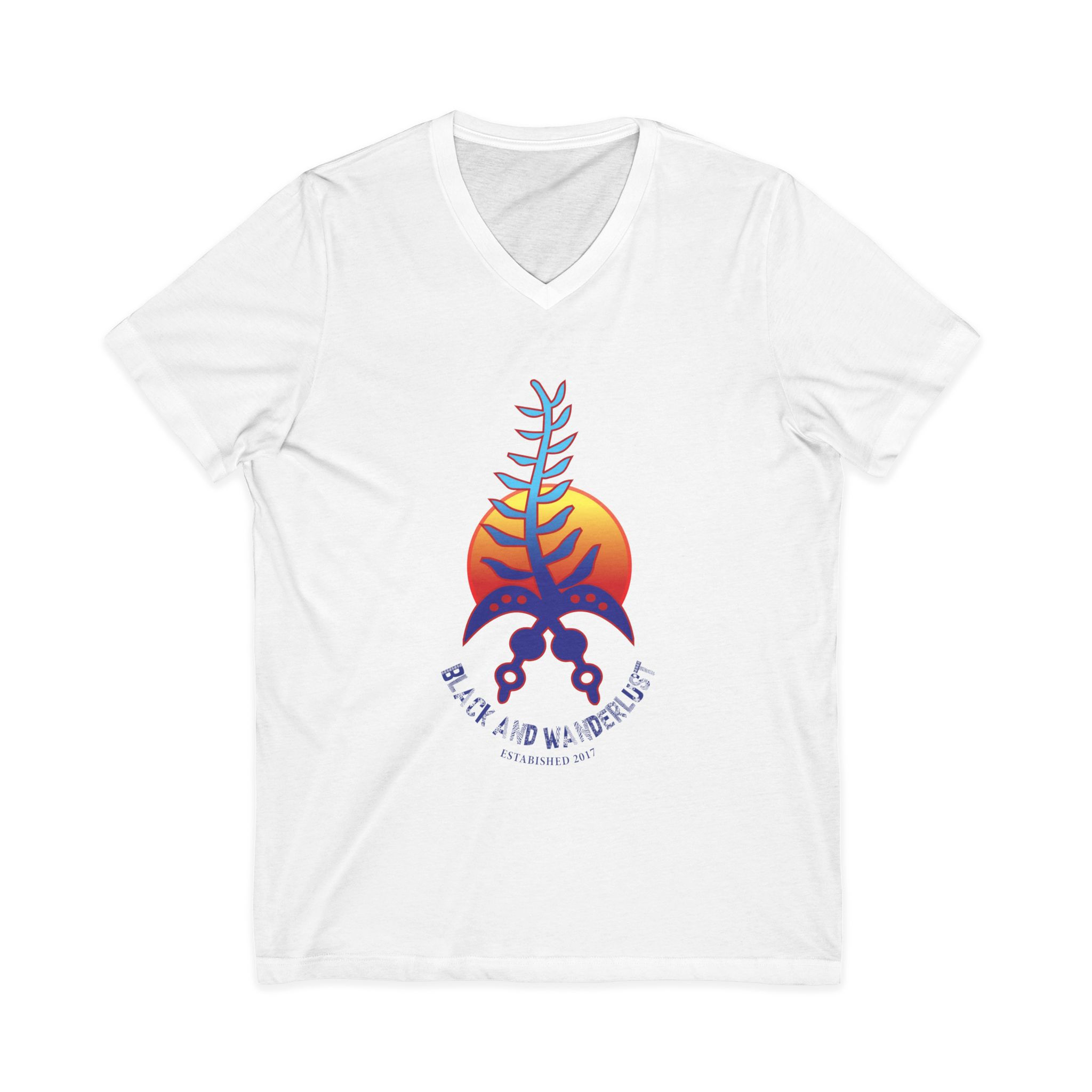 HARRIET TUBMAN the ORIGINAL WANDERLUST Unisex Short Sleeve V Neck Tee