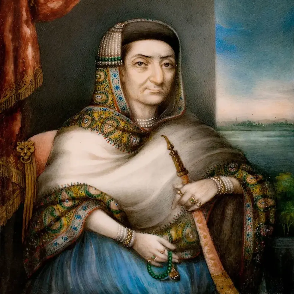 La Bégum Samru, Jiwan Ram, Victoria and Albert Museum, vers 1830.