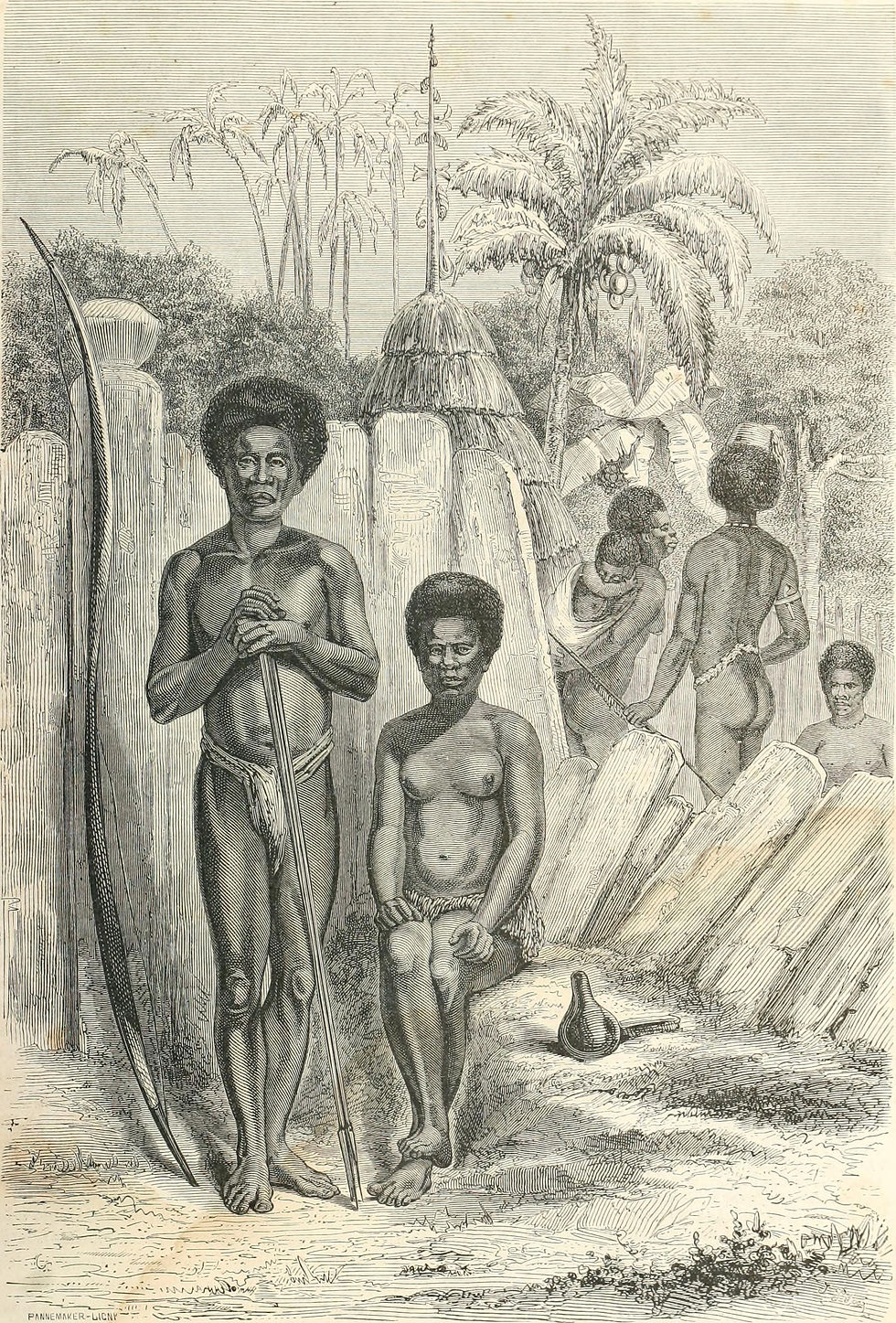 Néo-Calédoniens, Jules Pelcoq, Le tour du monde : nouveau journal des voyages, 1860-1861.