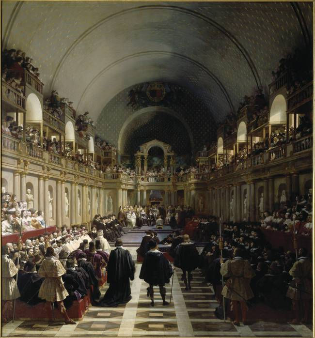 Les états généraux réunis par Louis XIII, Jean Alaux, Château de Versailles, 1841.