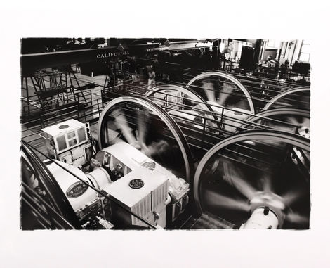 Stahlseile in Bewegung im San Francisco Cable Car Museum