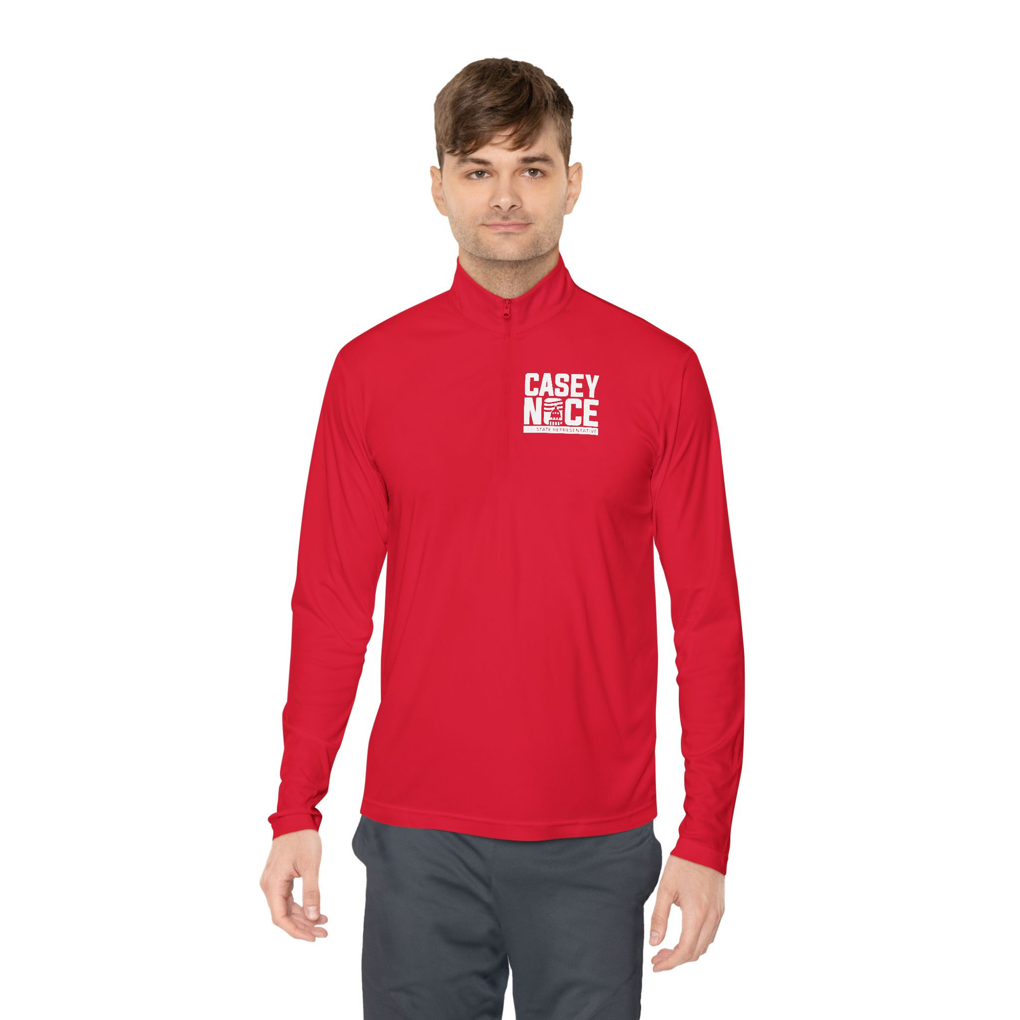 Casey Noce Quarter-Zip Pullover — Minimal Logo Athletic Pullover