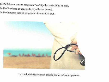 Vacances des médecins